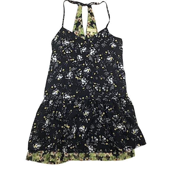 Princess Vera Wang Floral Black Halter Dress Small - Picture 2 of 3